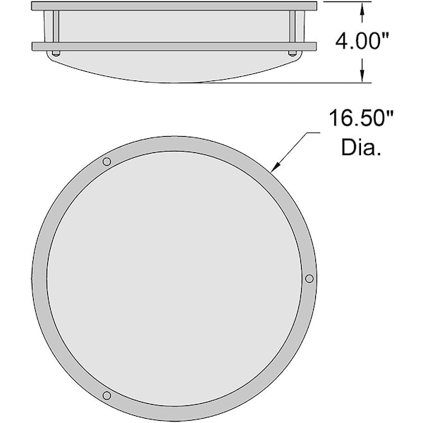 Solero II, LED Flush Mount, Brushed Steel Finish, Acrylic Lens Acrylic